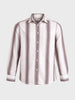 Men's Brown Regular Fit Striped Casual Shirt