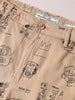 Men's Brown Slim Fit Printed Casual Shorts