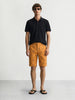 Men's Brown Slim Fit Printed Casual Shorts