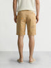 Men's Beige Slim Fit Printed Casual Shorts