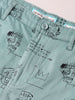 Men's Green Slim Fit Printed Casual Shorts