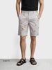 Men's Grey Slim Fit Printed Casual Shorts