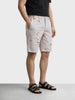 Men's Grey Slim Fit Printed Casual Shorts