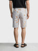 Men's Grey Slim Fit Printed Casual Shorts