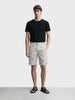Men's Grey Slim Fit Printed Casual Shorts
