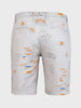 Men's Grey Slim Fit Printed Casual Shorts