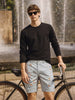 Men's Grey Slim Fit Printed Casual Shorts