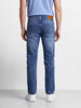 Men's Blue Slim Fit Solid Casual Jeans