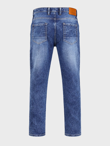 Men's Blue Slim Fit Solid Casual Jeans