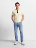 Men's Dark Blue Slim Fit Solid Casual Jeans