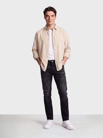 Men's Black Slim Fit Solid Street Wear Shorts
