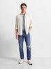Men's Blue Slim Fit Solid Street Wear Jeans
