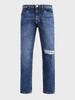 Men's Blue Slim Fit Solid Street Wear Jeans