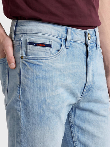 Men's Blue Slim Fit Solid Casual Joggers