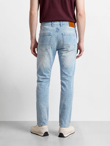 Men's Blue Slim Fit Solid Casual Joggers