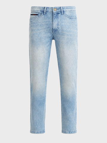 Men's Blue Slim Fit Solid Casual Joggers