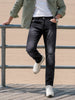 Men's Black Slim Fit Solid Casual Jeans