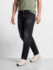 Men's Black Slim Fit Solid Casual Jeans