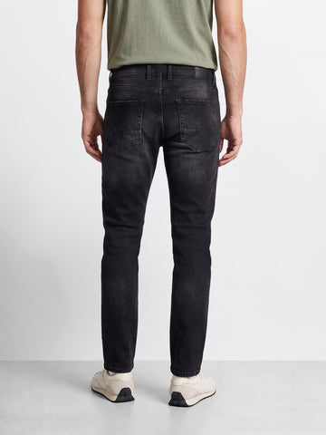 Men's Black Slim Fit Solid Casual Jeans