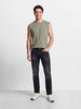 Men's Black Slim Fit Solid Casual Jeans