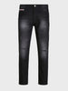 Men's Black Slim Fit Solid Casual Jeans