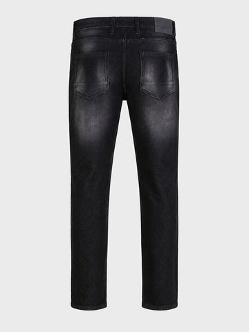 Men's Black Slim Fit Solid Casual Jeans