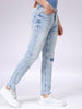Men's Blue Slim Fit Solid Mid-Rise Stretchable Jeans