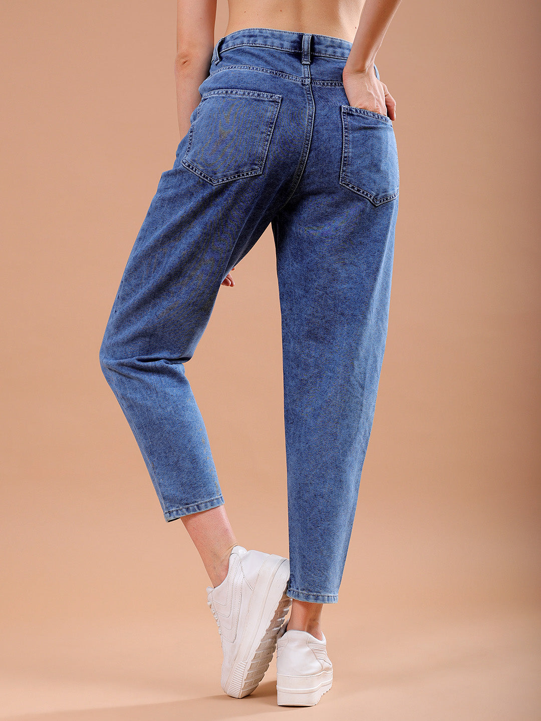 Women's Printed Mom Fit Jeans