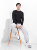 Men's Black Slim Fit Solid Round Neck T-shirt