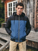 Men's Teal Regular Fit Colourblocked Casual Jacket