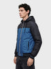 Men's Teal Regular Fit Colourblocked Casual Jacket