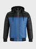 Men's Teal Regular Fit Colourblocked Casual Jacket