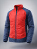 Men's Airforce Blue Regular Fit Colourblocked Casual Jacket