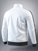 Men's White Regular Fit Colourblocked Casual Jacket