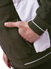 Men's Olive Regular Fit Colourblocked Casual Jacket