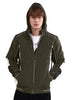 Men's Olive Regular Fit Colourblocked Casual Jacket