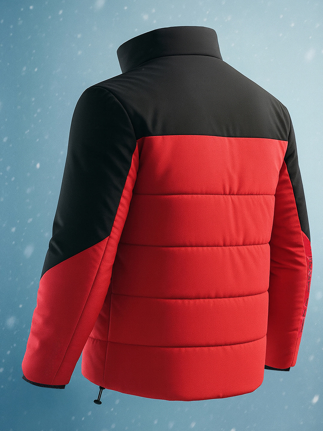 Men's Black Regular Fit Colourblocked Casual Jacket