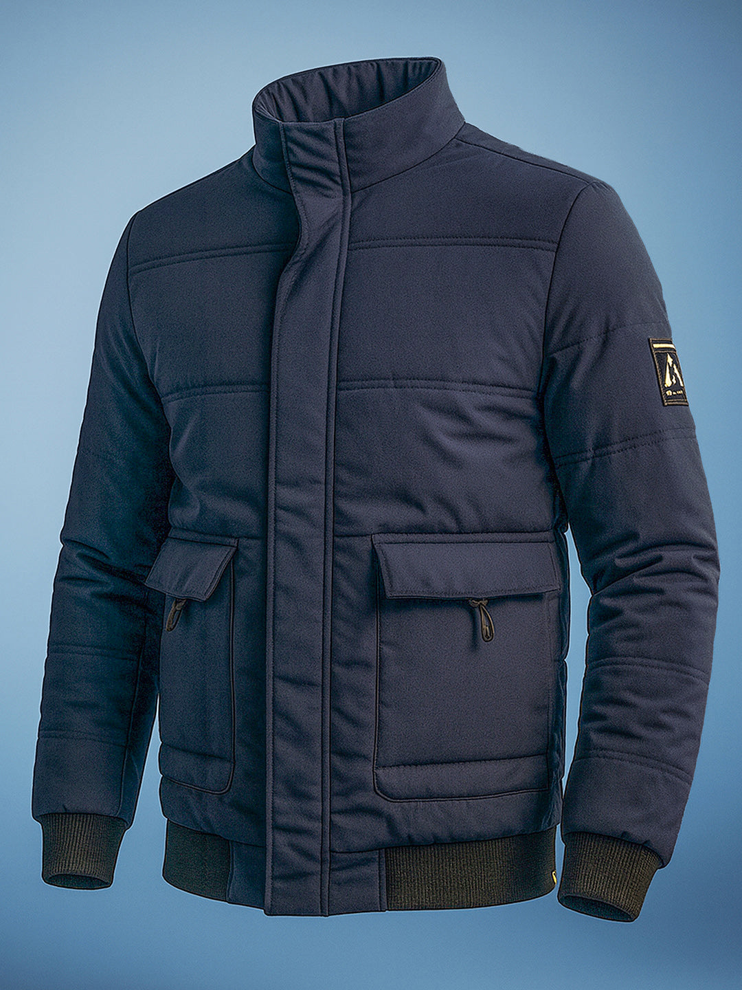 Men's Grey Regular Fit Solid Casual Jacket