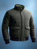 Men's Olive Regular Fit Solid Casual Jacket