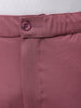 Men's Grey Slim Fit Textured Mid-Rise Stretchable Knitted Formal Trousers