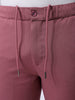 Men's Grey Slim Fit Textured Mid-Rise Stretchable Knitted Formal Trousers