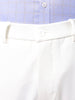 Men's White Slim Fit Textured Formal Trouser