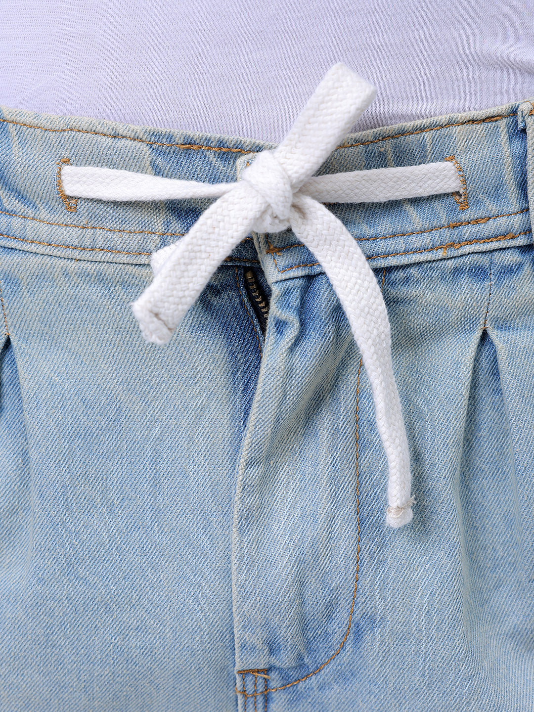 Men's Blue Relaxed Fit Solid Denim Jogger