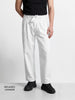 Men's White Relaxed Fit Solid Utility Jeans