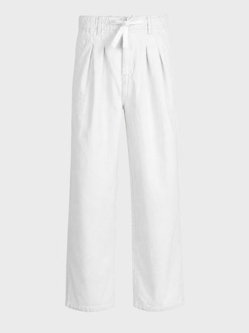 Men's White Relaxed Fit Solid Utility Jeans