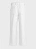 Men's White Relaxed Fit Solid Utility Jeans