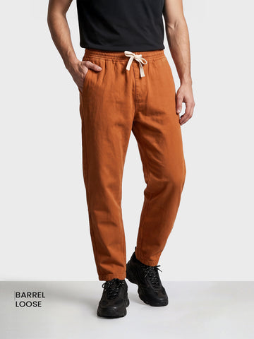 Men's Brown Loose Fit Printed Street Wear Joggers
