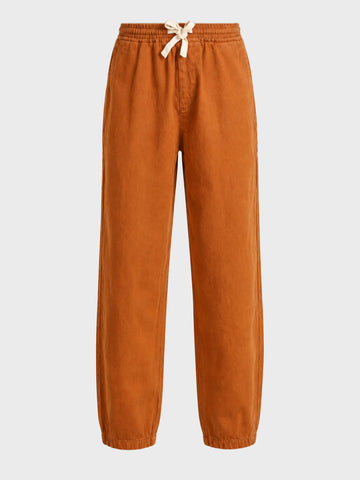 Men's Brown Loose Fit Printed Street Wear Joggers