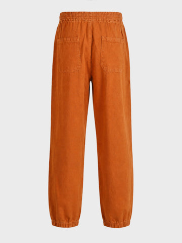 Men's Brown Loose Fit Printed Street Wear Joggers