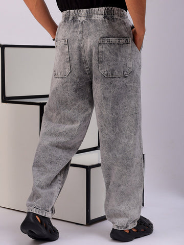 Shop Men's Solid Loose Fit Denim Jeans 1223-712JGDNM1-08-30 Online